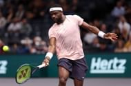 Frances Tiafoe in action at the 2022 Paris Masters
